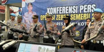 Tidak Memakai Helm Dominasi Pelanggaran Dalam Operasi Zebra Semeru 2025 Polres Kediri Kota