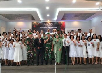 TNI Hadir di Tengah Jemaat, Koramil 02/Pesantren Kediri Pererat Silaturahmi Natal