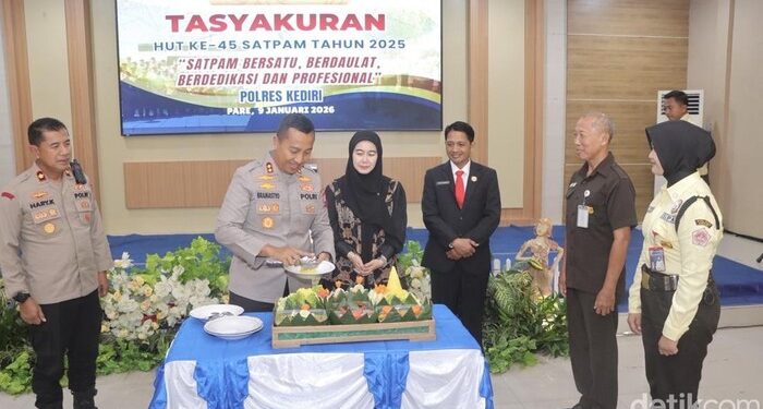 Polres Kediri Gelar Tasyakuran HUT ke-45 Satpam, Apresiasi Peran Mitra Kamtibmas