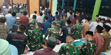 Kebersamaan Ibadah Perkuat Kemanunggalan TNI-Warga Dalam TMMD 127  Kodim 0809/Kediri