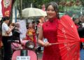 Street Fashion Show Bertema Imlek Meriahkan Kopinang Kota Kediri
