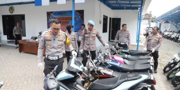 Balap Liar Libatkan Pelajar Digagalkan, Polres Kediri Amankan 26 Sepeda Motor