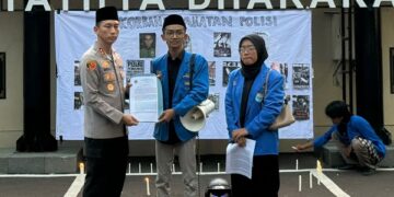 PMII Gelar Aksi Simpatik di Mako Polres Kediri Kota, Audiensi – Doa Bersama Kapolres Kediri Kota