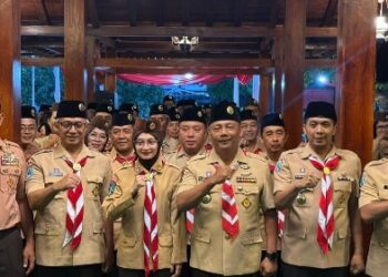 Pramuka Kota Kediri Perkuat Organisasi, Mabiran Hingga Brigade Penolong Dilantik