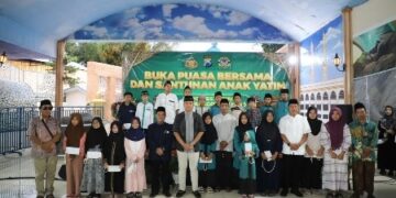 Kapolres Kediri Bersama Jajaran Rayon 3 Buka Bersama dan Santuni Puluhan Anak Yatim