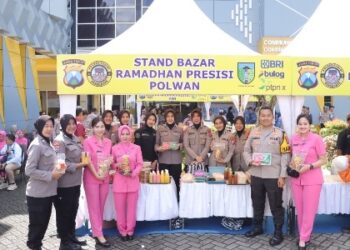Diserbu Warga, Bazar Ramadan Presisi Polres Kediri Ludes