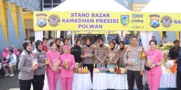 Diserbu Warga, Bazar Ramadan Presisi Polres Kediri Ludes