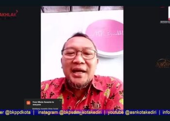 Lewat Webinar Lentera Mapan, BKPSDM Kota Kediri Bahas Transformasi PUSDASIP 2026 Berbasis RHK dan IKI