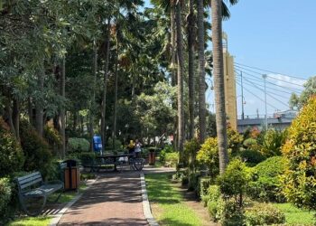 Multifungsi, Taman Brantas Jadi Ruang Hijau Favorit Warga Kota Kediri