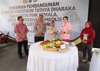 Outdoor Videotron, Kantin Pink Kemala, hingga Gerobak Listrik UMKM, Lengkapi Fasilitas Baru di Polres Kediri