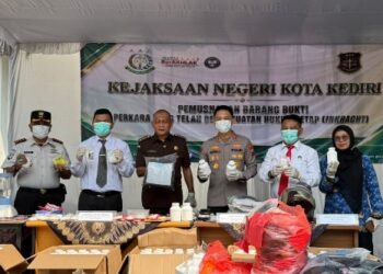 Perkara Narkoba Mendominasi, Kejari Kota Kediri Musnahkan Ribuan Barang Bukti