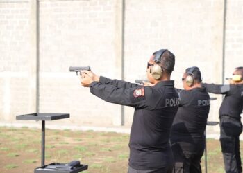 Latihan Menembak Personel Polres Kediri, Upaya Tingkatkan Kemampuan dan Profesionalisme