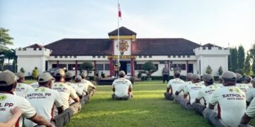 Tingkatkan Kesiapsiagaan Personel, Satpol PP Kota Kediri Ikuti Pelatihan Kapasitas Bersama Brimob