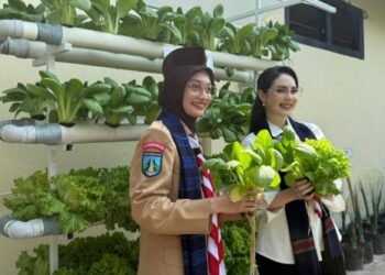 Arumi Bachsin Apresiasi Pilot Project Ketahanan Pangan Pramuka Kota Kediri
