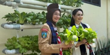 Arumi Bachsin Apresiasi Pilot Project Ketahanan Pangan Pramuka Kota Kediri