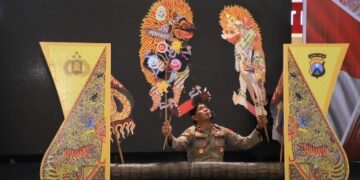 Manfaatkan Media Wayang Sebagai Media Edukasi Gizi Anak di Momen HKGB ke-74 Bhayangkari Kediri Kota