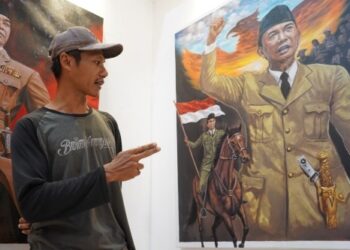 DPC PDI Perjuangan Kabupaten Kediri Pajang Karya Terpilih Peserta Lomba Lukis Putra Sang Fajar