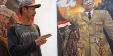 DPC PDI Perjuangan Kabupaten Kediri Pajang Karya Terpilih Peserta Lomba Lukis Putra Sang Fajar