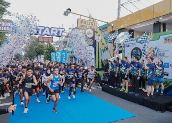Pertama Digelar Polres Kediri, Pare Bhayangkara Run 2026 Disambut Antusias Ribuan Pelari