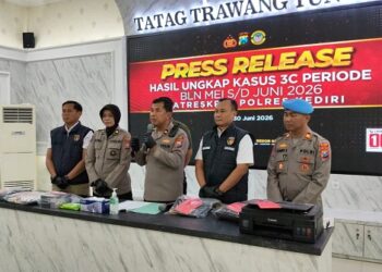Ungkap 5 Kasus Pencurian, Polres Kediri Beberkan Modus Pelaku