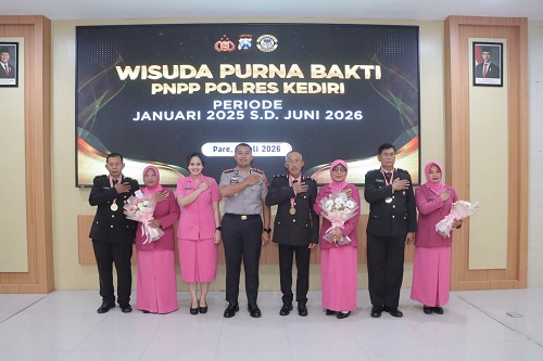 Kapolres Kediri Tekankan Pengabdian Tak Berakhir Meski Memasuki Masa Purnabakti