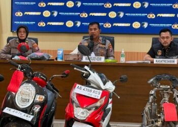 Polres Kediri Ungkap 6 Aksi Curanmor, Tiga Pelaku Dibekuk