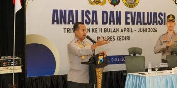 Masuki Semester II, Polres Kediri Evaluasi Kinerja dan Perkuat Pelayanan kepada Masyarakat