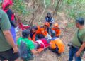 Pendaki Asal Campurejo Alami Cedera Kaki di Bukit Klotok, Dievakuasi Tim BPBD Kota Kediri