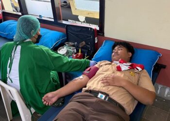 Kwarcab Pramuka Kota Kediri Gelar Donor Darah Sambut Hari Pramuka
