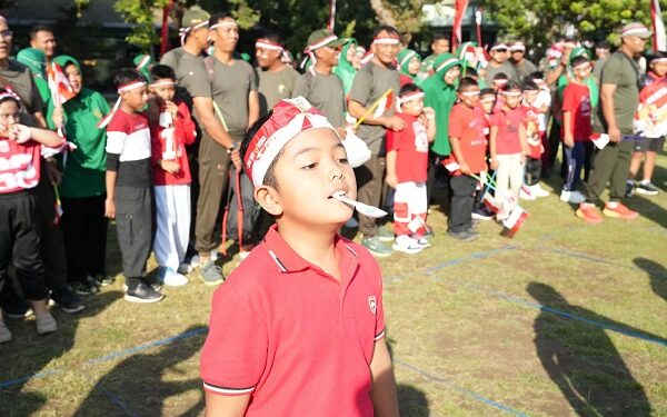 Kodim Kediri 0809/Kediri Meriahkan HUT RI ke 81 Dengan Berbagai Lomba Meriah