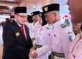 Paskibraka Kabupaten Kediri Dikukuhkan, Mas Dhito Pesan Jadi Teladan dan Jaga Diri
