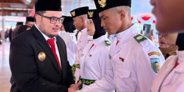Paskibraka Kabupaten Kediri Dikukuhkan, Mas Dhito Pesan Jadi Teladan dan Jaga Diri