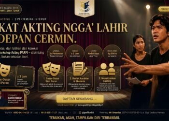 PC PARFI Kediri Gandeng PD PARFI Jatim Gelar Workshop Acting, “Bakat Akting Gak Hadir di Depan Cermin”